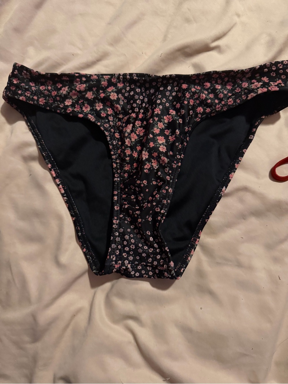 Aeropostale Navy Bikini Bottoms with Pink Floral Print